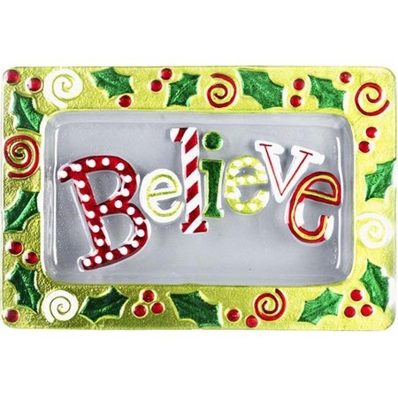 LS ARTS INC LS Arts XM-929 Christmas Platter; Believe - 14 x 9 in. XM-929